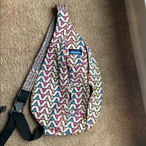 Kavu printed rope sling rainbow aztec backpack